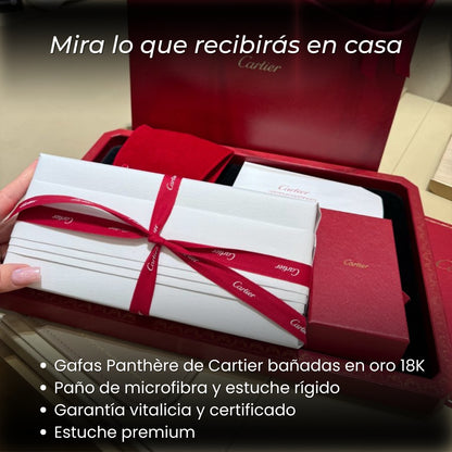 Gafas Panthère de Cartier - UV400 | Lujo Eterno